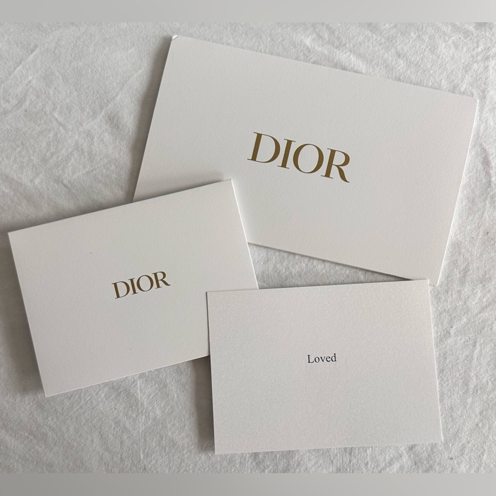 Dior card and envelopes.